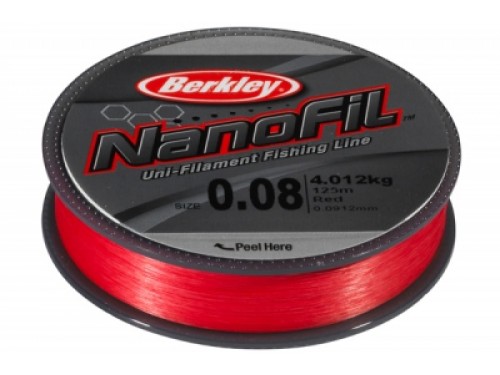 Леска Berkley NanoFil Red 125м 0,12мм 6,9кг